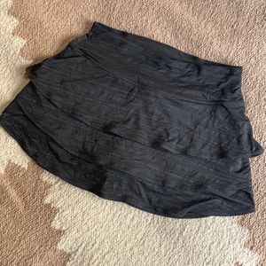 Athleta Charcoal Layered Skort / Skirt